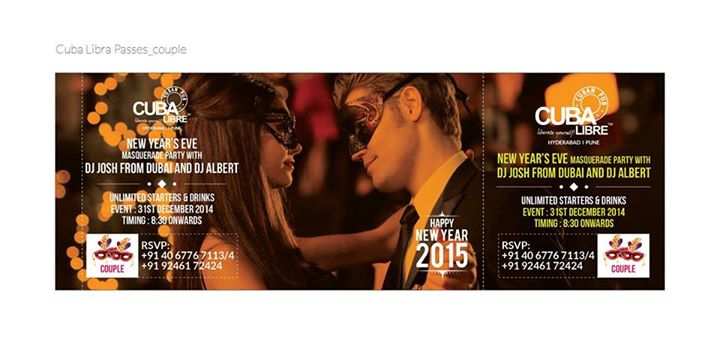 New Year Masquerade party at Cuba LIbre, GVK One Mall, Hyderabad | Events  in Andhra Pradesh 