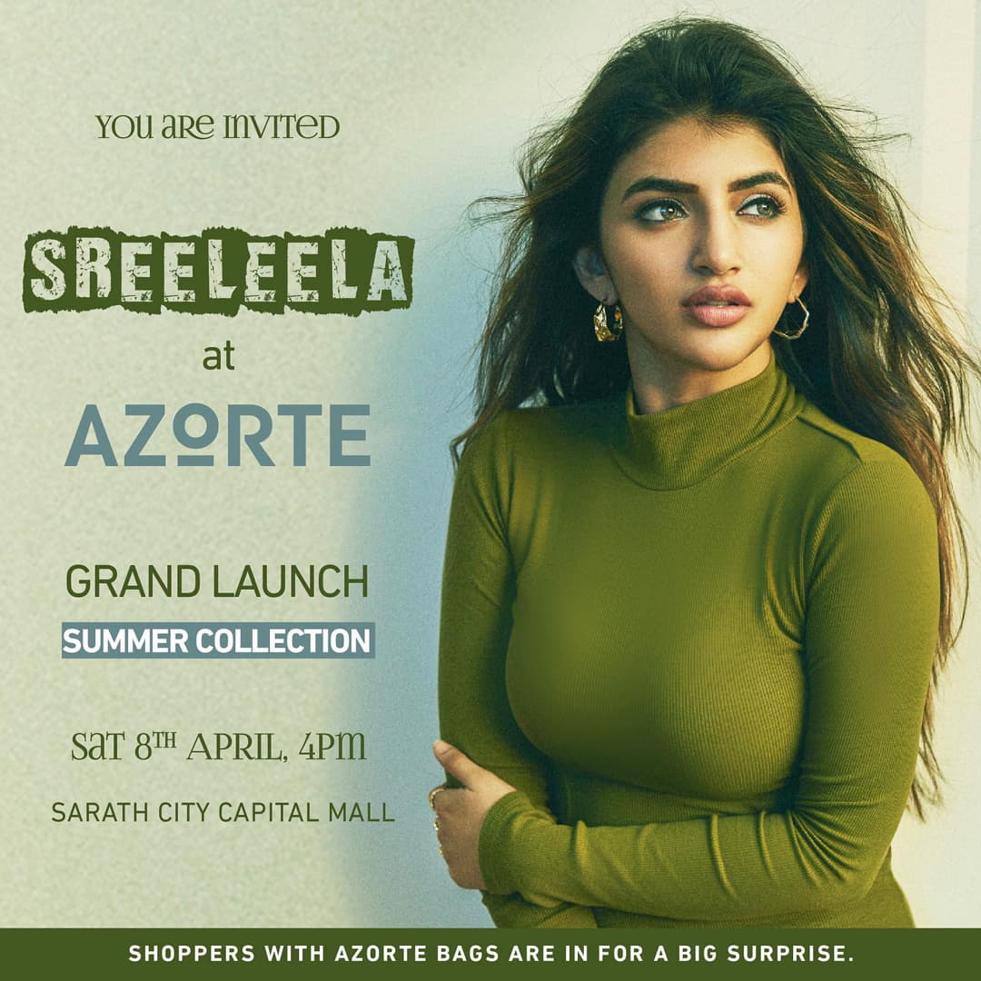 Grand Launch of the Azorte Summer Collection wit SreeLeela at Sarath City Capital Mall