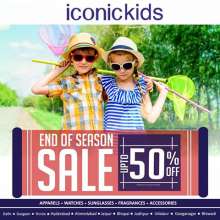 The Iconickids End of season sale is open..!! Your favorite brands with discounts upto 50%* ... Hurry up..!! Grab your favorite clothes and accessories.