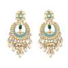 Embeded in 24 K Yellow Gold, Earings, with Meenakari, stones, coloured beads, uncut diamonds and south pearls by Bikaneri Jewels